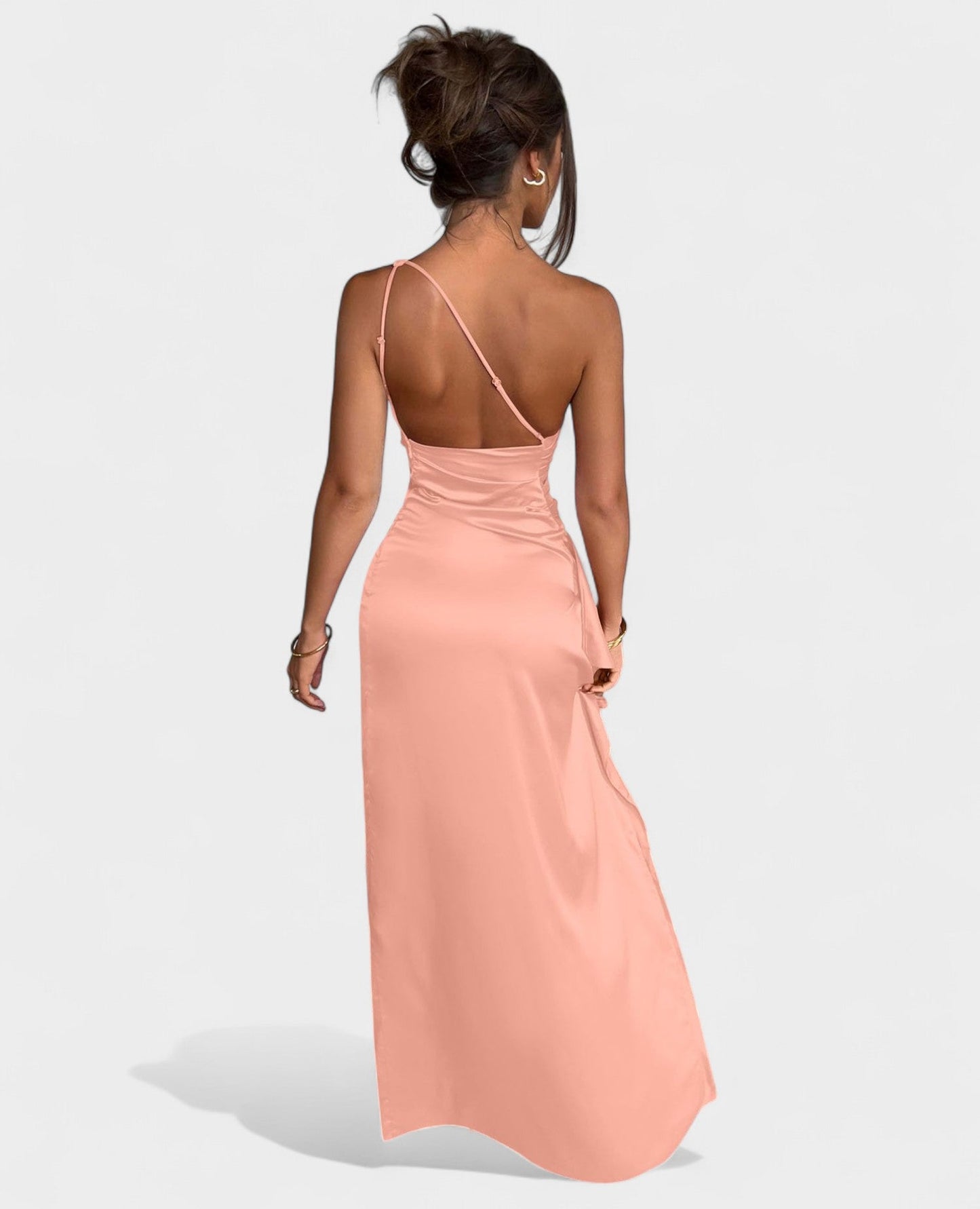 One-Shoulder Draped Maxi Dress