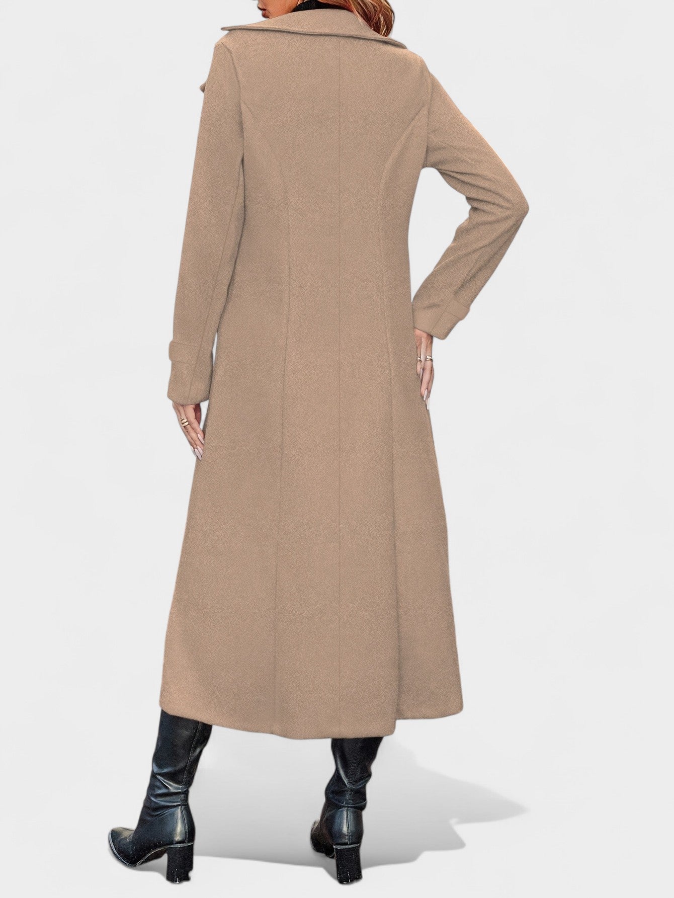 Double-Breasted Lapel Overcoat