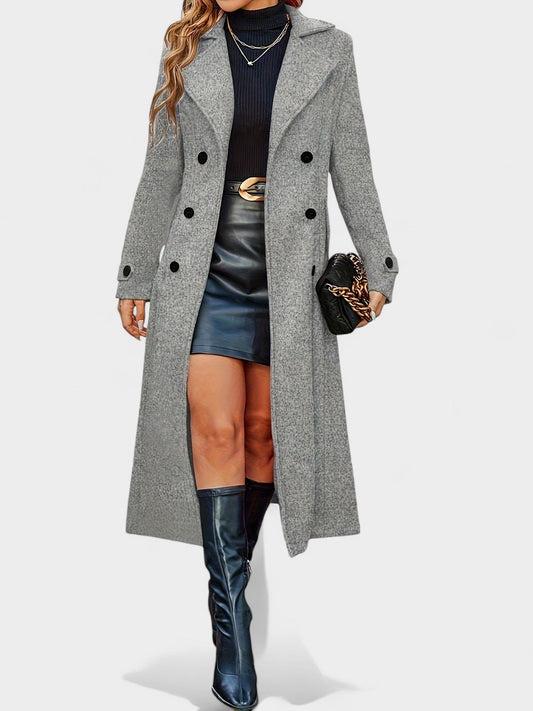 Double-Breasted Lapel Overcoat