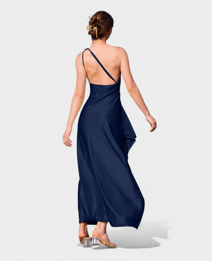 One-Shoulder Draped Maxi Dress