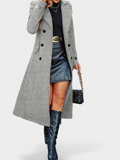 Double-Breasted Lapel Overcoat